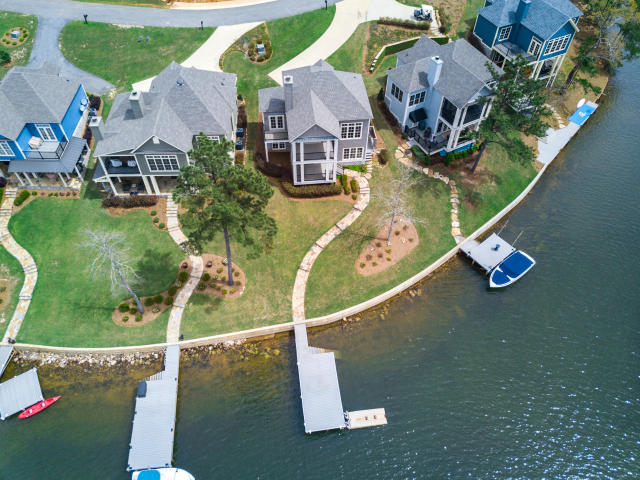 aerial view of 328 village loop waterfront home and lake