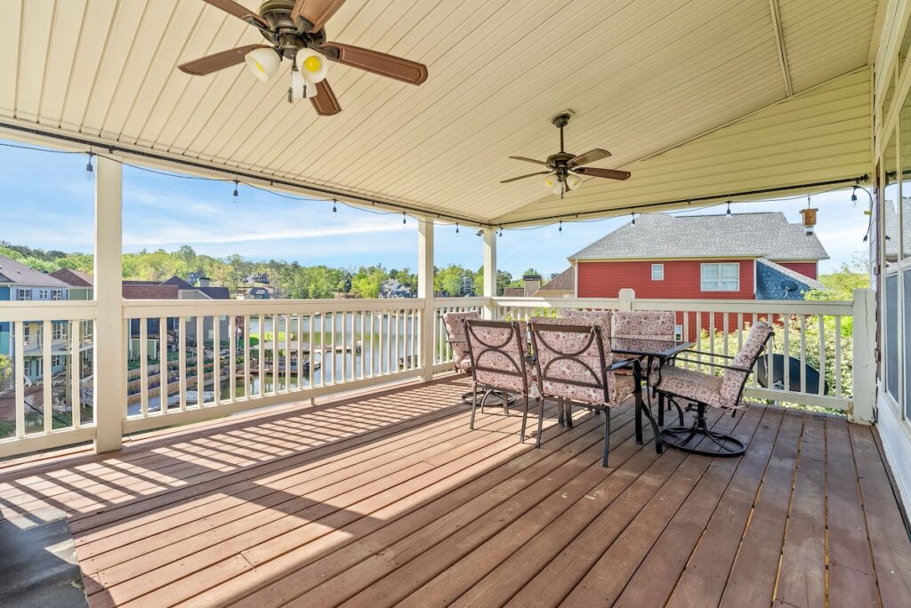 Deck with a lake view