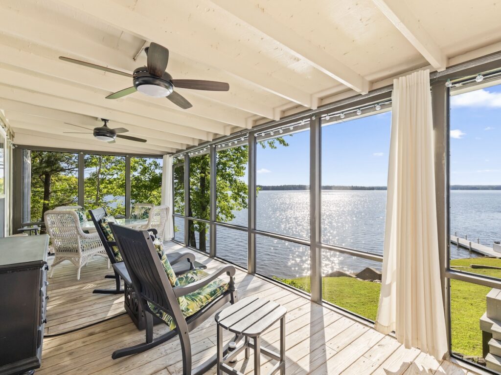 Lake house back porch