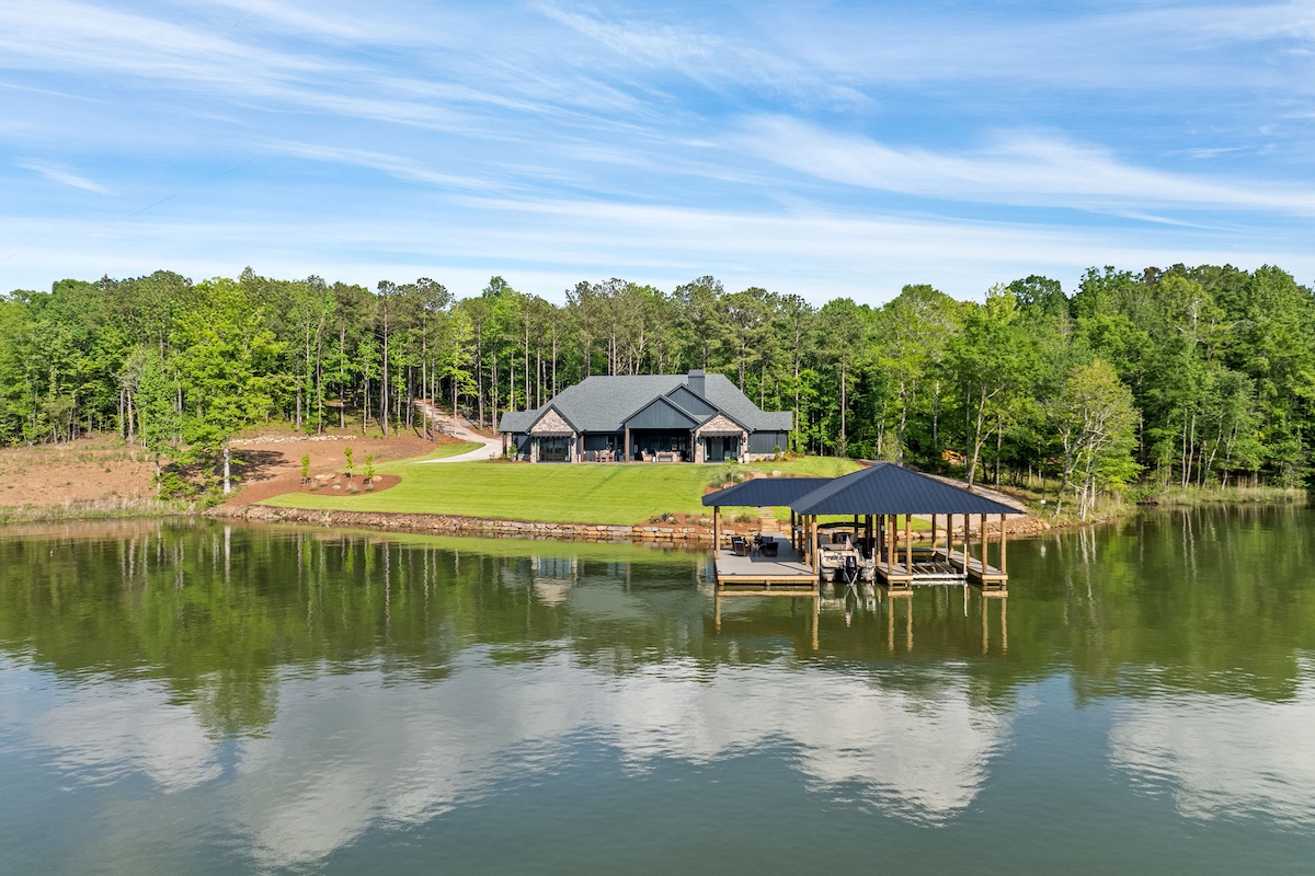 Lake home with dock