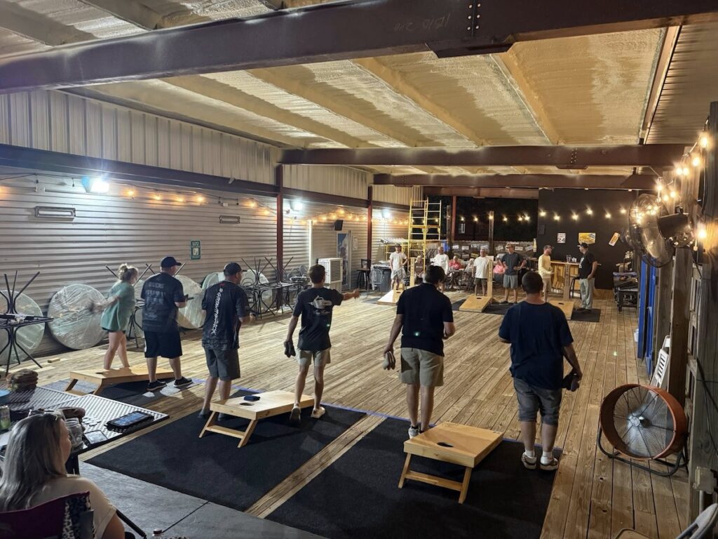The new covered area at Martin's at Lake Martin