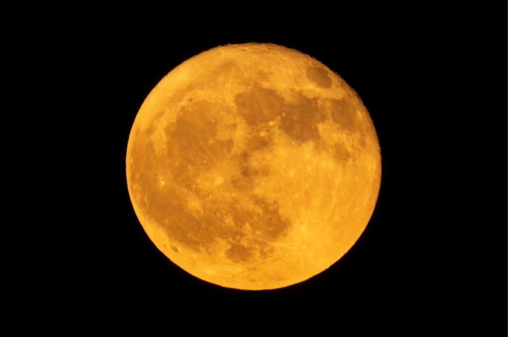 Close up shot of the moon