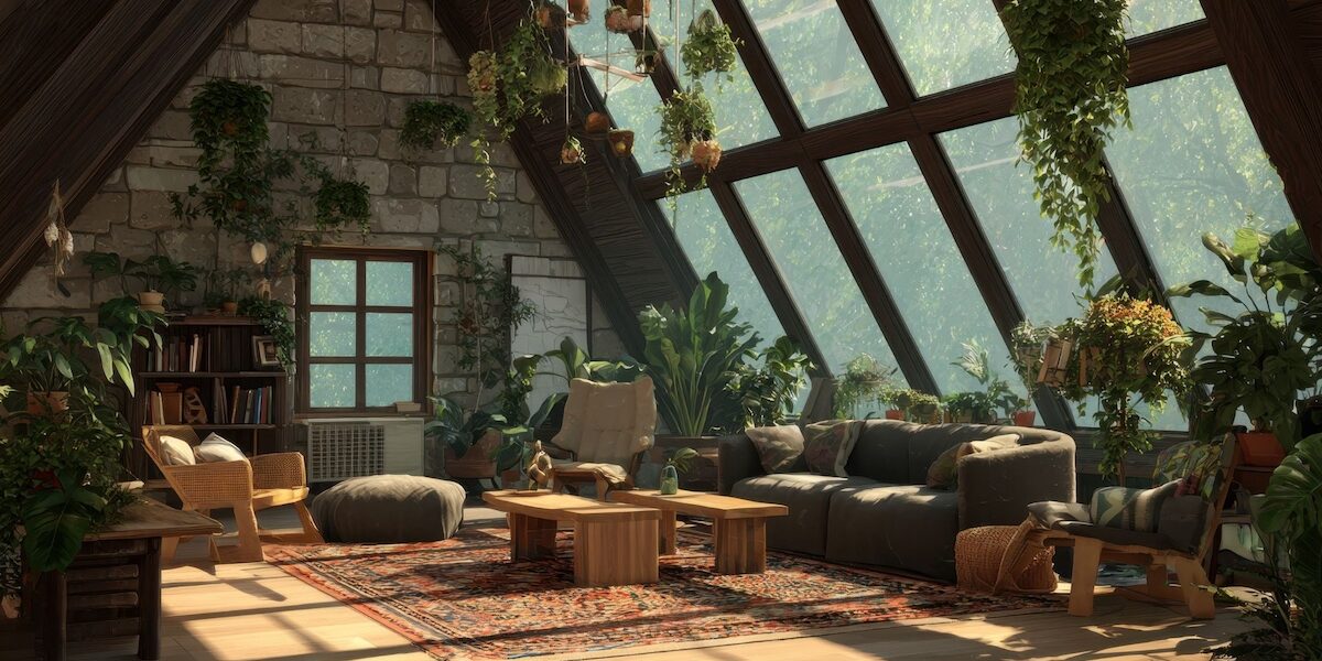 Biophilic designed living area