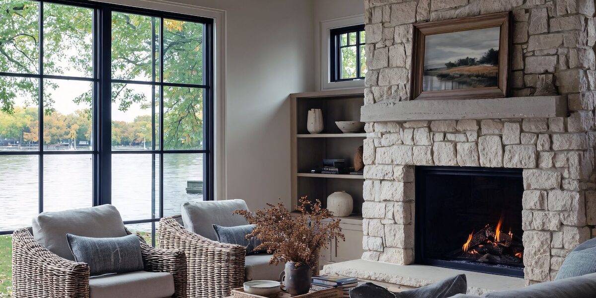 Untitled design – 1 Fireplace in lake home
