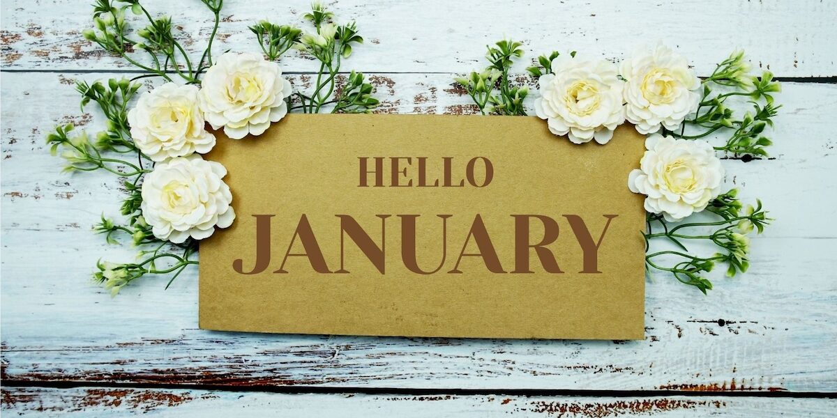 Hello January sign