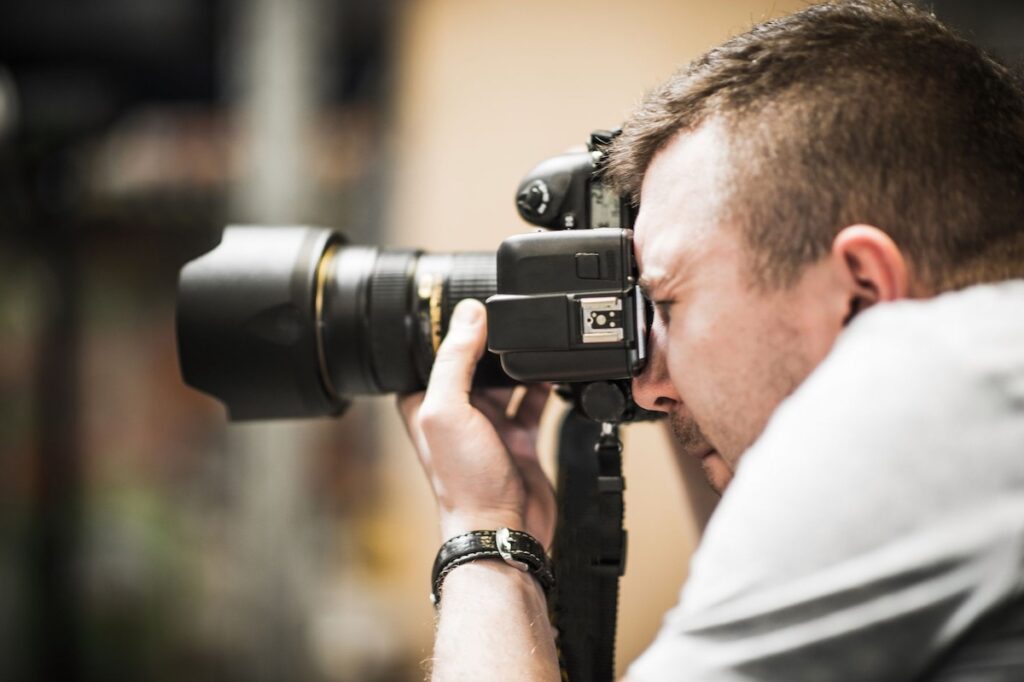 Photographer with camera