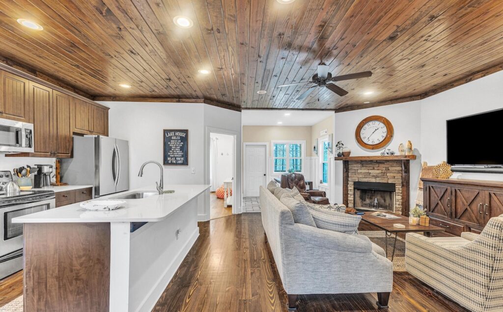 80 Village Circle open floor plan for den and kitchen.