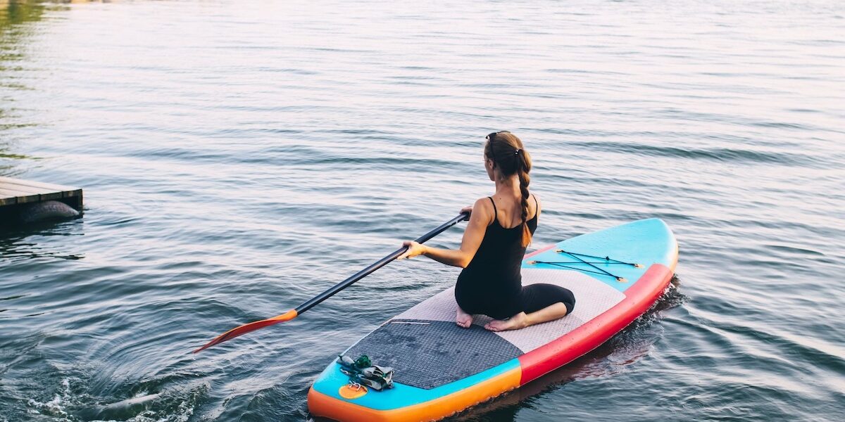 Woman on a paddle board in the water