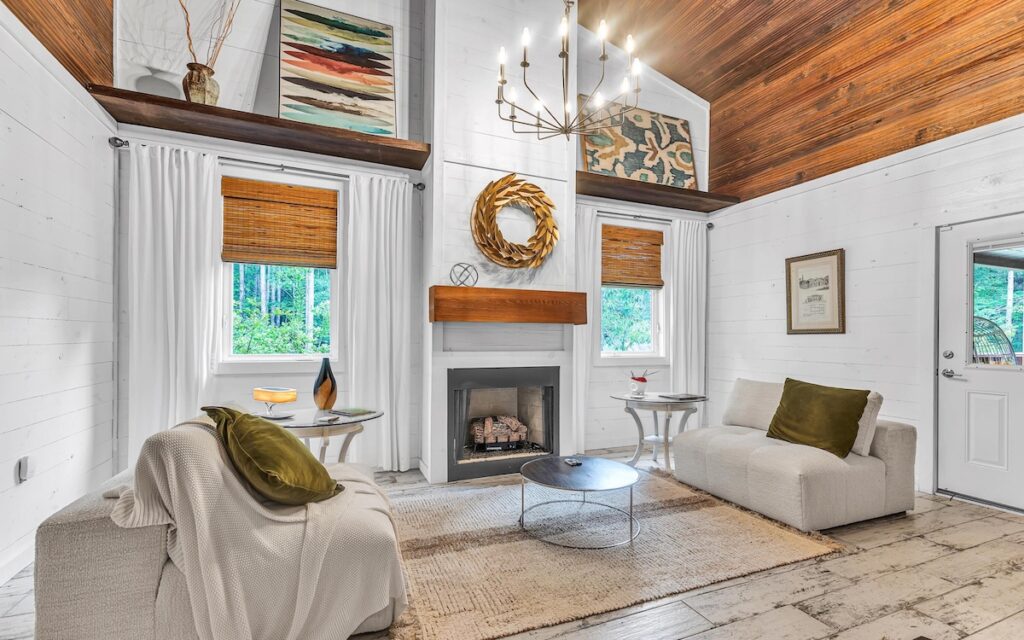 Living room at 350 Castaway Island Road