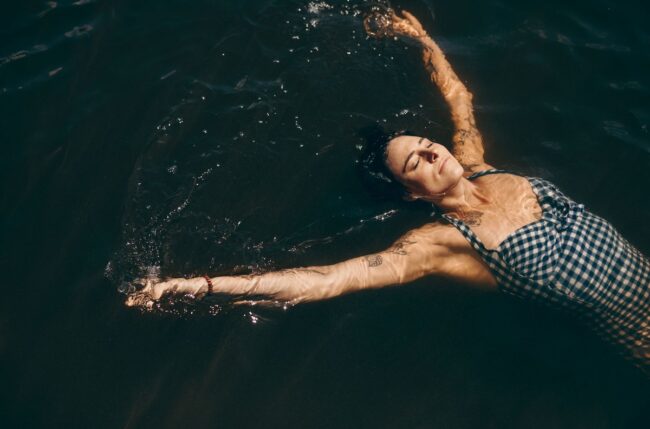 Woman swimming